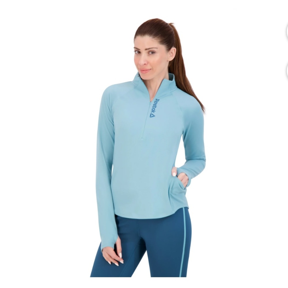Reebok Women's 1/2 Zip Long Sleeve Top